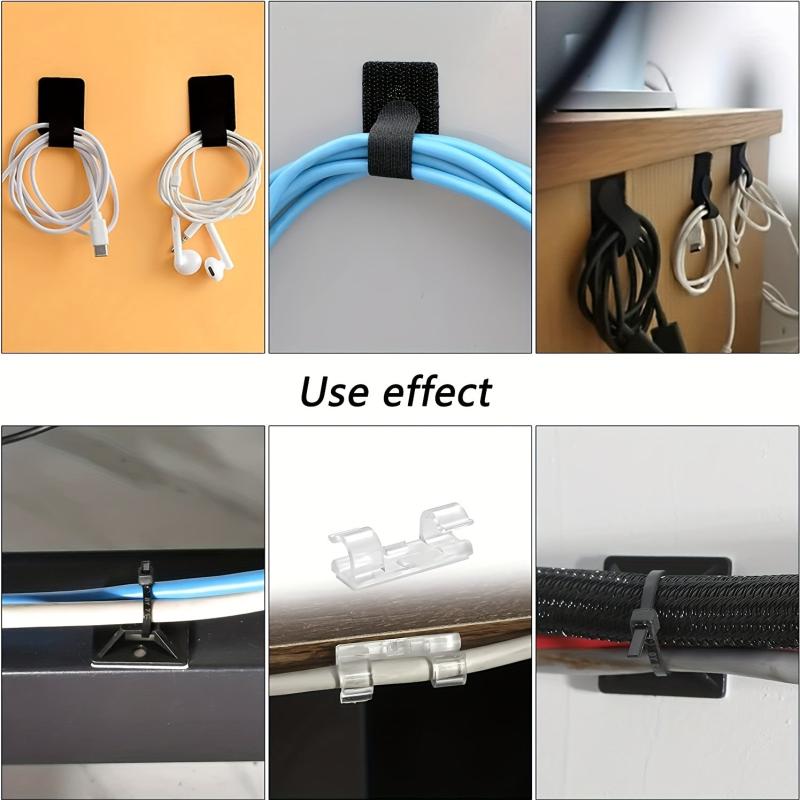 173 Pcs Cable Management Organizer Kit w/ Cable Sleeve, Clips & Ties