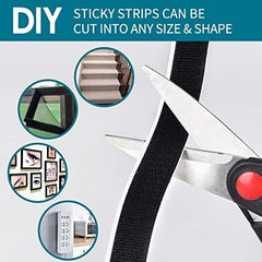 Self Adhesive Hook and Loop Tape 25m for Stationery and Home Use
