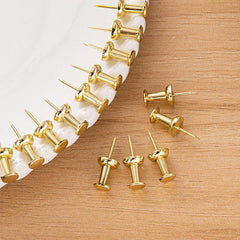 50pcs Electroplated Golden Push Pin Photo Wall Nail
