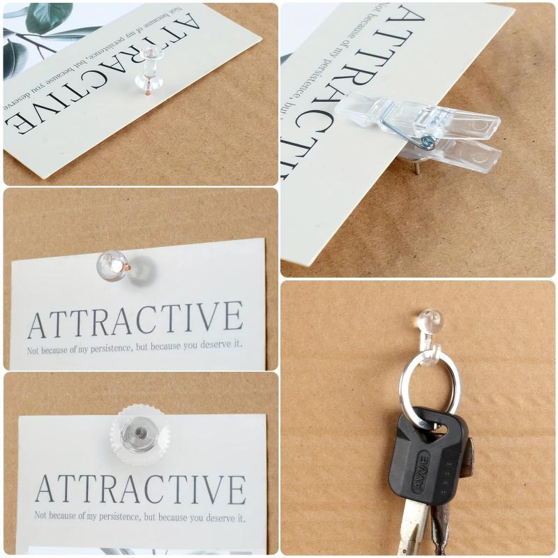 140pcs Clear Push Pins Set for Bulletin Board Wall Cork Board