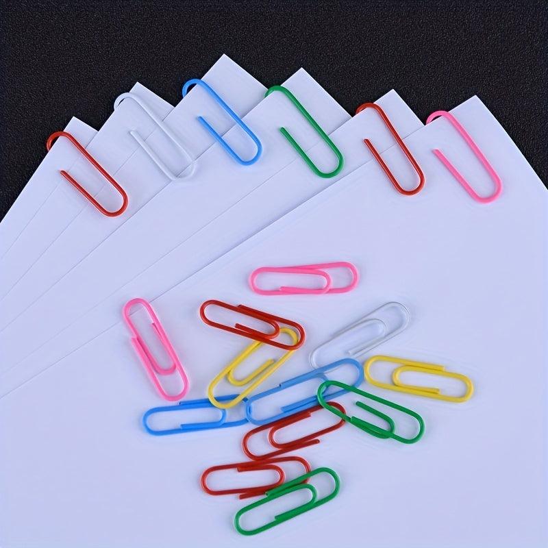 200 Metal Paper Clip Nickel Plated Bookmark Office Stationery