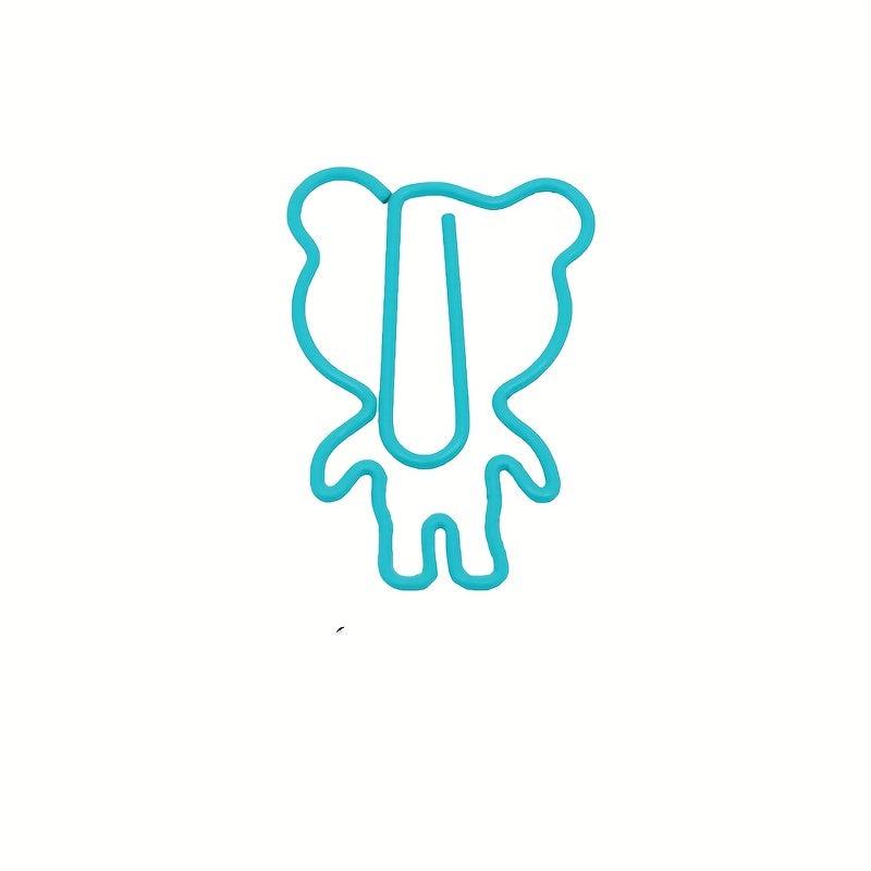 20pcs Bear Paper Clips Creative Model for School Office Supplies