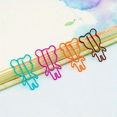 20pcs Bear Paper Clips Creative Model for School Office Supplies