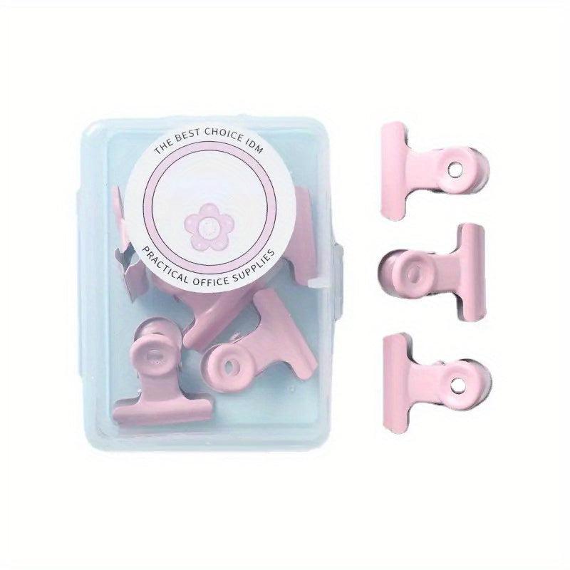 Beauty Macaron Round Head Clip Metal Binding Clip Dovetail Clip