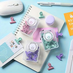 Beauty Macaron Round Head Clip Metal Binding Clip Dovetail Clip