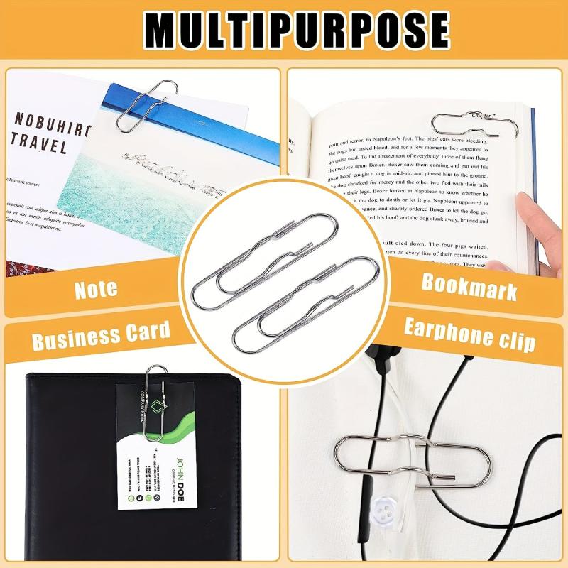 3pc Metal Pen Clips Functional Stationery Tool for Notebooks Journals Planners