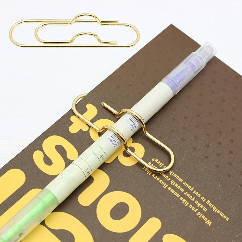 Metal Pen Clip for Notebook, Easy Carry Paper Clip Holder