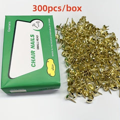 300pcs Golden Thumb Tacks 7 8 9 2 15mm Round for Bulletin Boards Poster Hanging