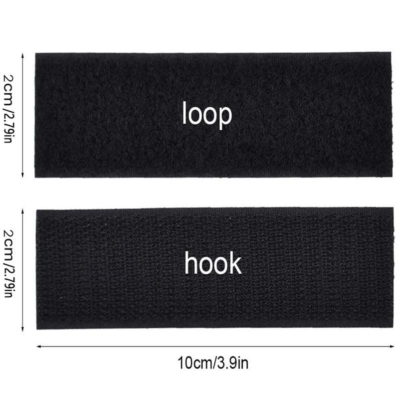 10 Pairs Hook Loop Fastener Tape Strips Self-adhesive Strong Nylon Sticker DIY