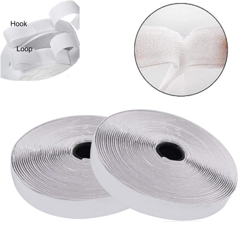 1pc Hook And Loop Tape Adhesive Heavy Duty Strips Non Slip Rug Grippers