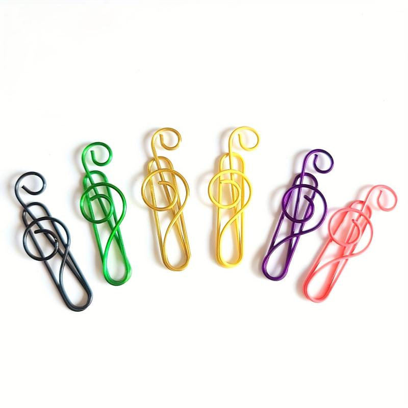 12pcs Mixed Colour Musical Notes Paper Clips with Storage Box