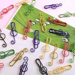 50pcs Musical Notes Style Paper Clips Office School Supplies