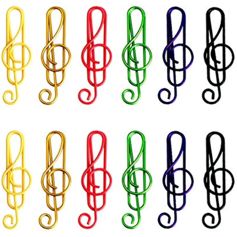 50pcs Musical Notes Style Paper Clips Office School Supplies