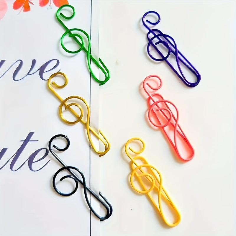 30pcs Music Paper Clip Metal Music Bookmark School Office Accessories