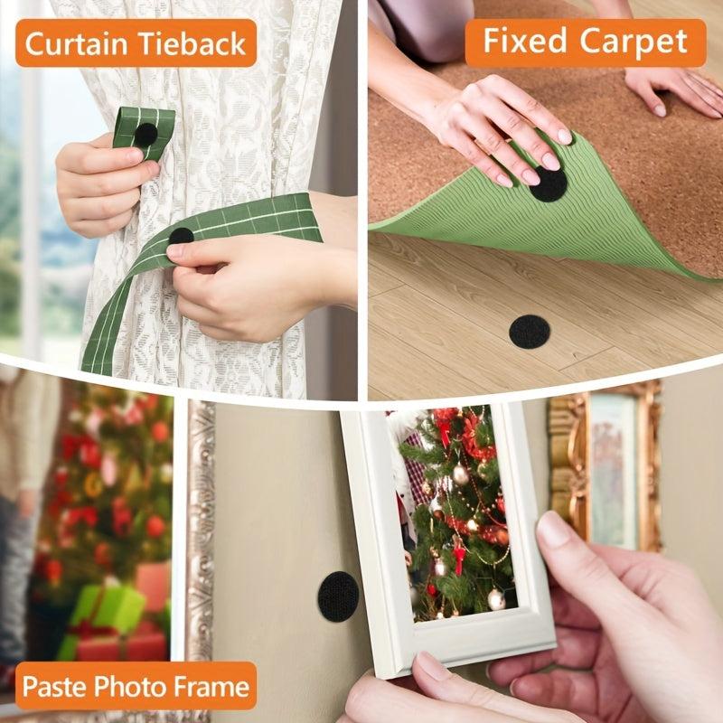 230 Pairs Self Adhesive Hook And Loop Dot 0.59 Inch 1 Diameter Magic Stickers