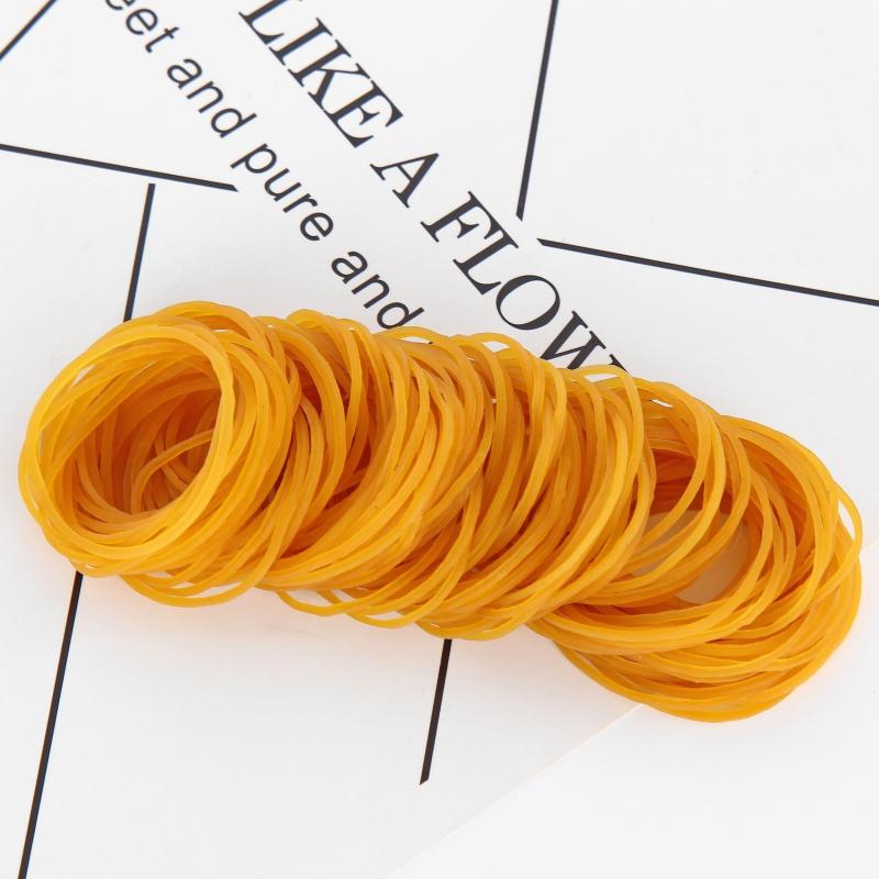 200pcs Yellow Elastic Rubber Bands 32mm