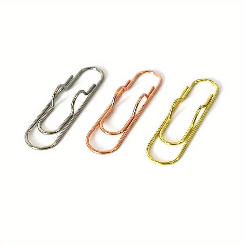 15pcs Mixed Metal Pen Clips For Notebooks Paper Clip Stationery Tool