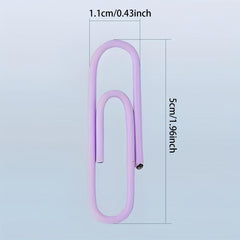 300 Paper Clips 3 Colors Plastic Packaging Document Clip
