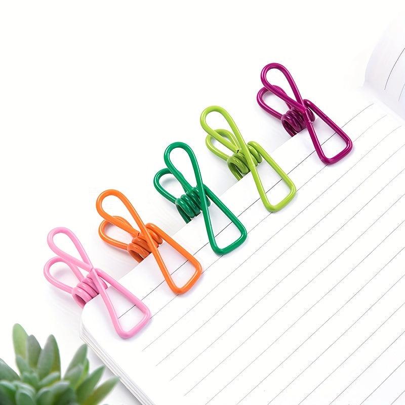 10pcs Office Invoice Clip Card Paper Clip Multifunctional Storage Message Folder