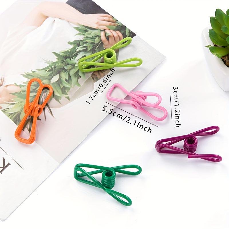 10pcs Office Invoice Clip Card Paper Clip Multifunctional Storage Message Folder