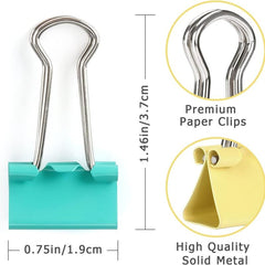 Colorful Binder Long Tail Clips Pack of 10pcs
