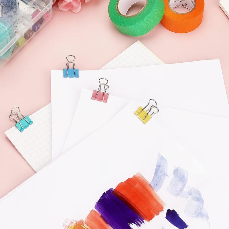 Colorful Binder Long Tail Clips Pack of 10pcs