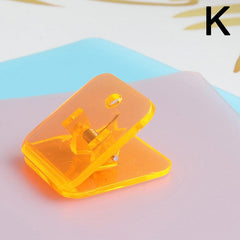10pcs Acrylic Triangle Clip Creative Plastic Folder Square Clip