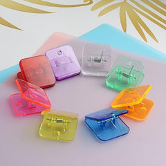 10pcs Acrylic Triangle Clip Creative Plastic Folder Square Clip