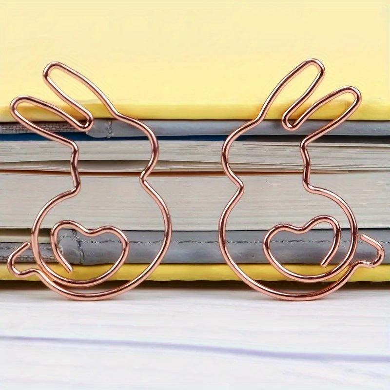 5pcs Rabbit Love Paper Clip Easter Decoration Office Supplies