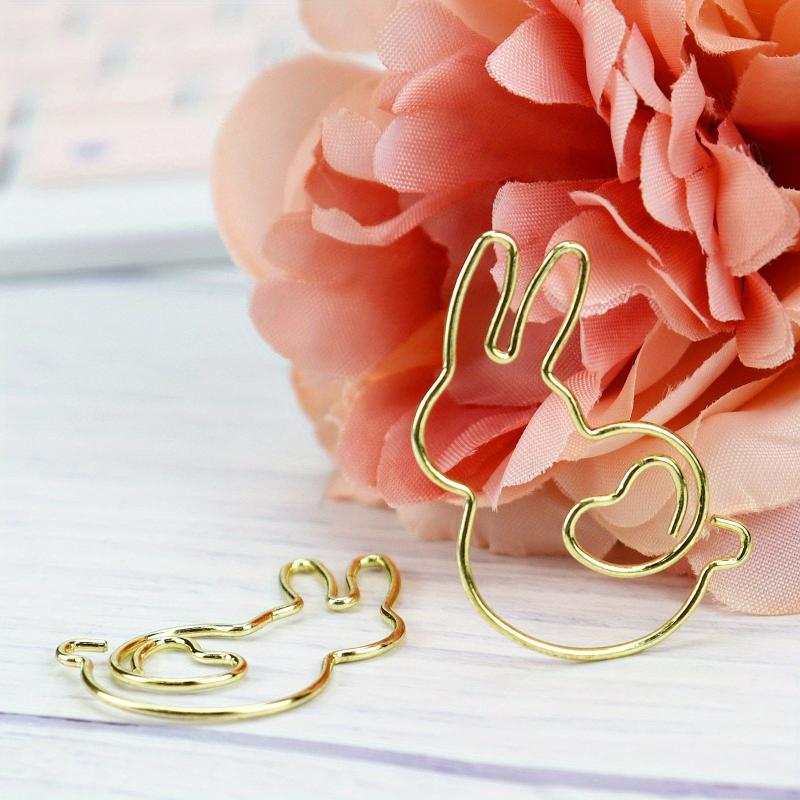 5pcs Rabbit Love Paper Clip Easter Decoration Office Supplies