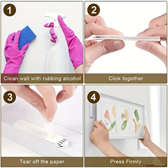 12 Pairs Command Strips Heavy Duty Hanging Kit w/o Nails