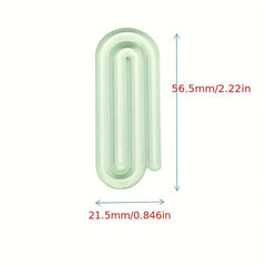 50pcs Transparent Plastic Paper Clip File Bookmark Test Paper Sorting