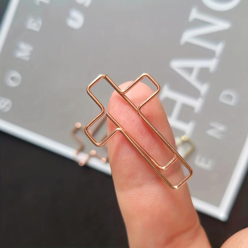 20 Cross Shaped Paper Clips Fun Office Supplies For School