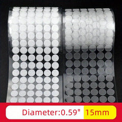 500pcs Waterproof Double Sided Tape Self Adhesive Round Coin Transparent