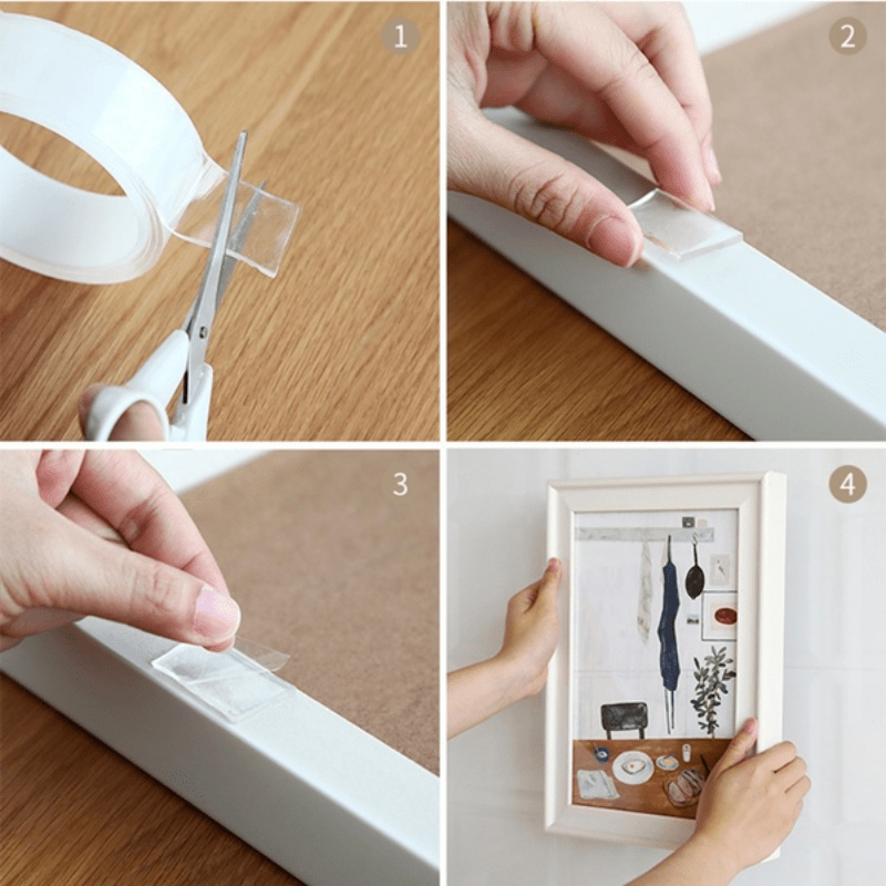 Nano Tape Transparent Reusable Waterproof Adhesive 1m