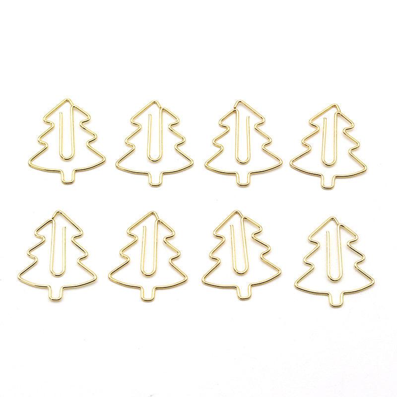 20pcs Christmas Tree Mix Colors Metal Paper Clips Envelope Bookmarks