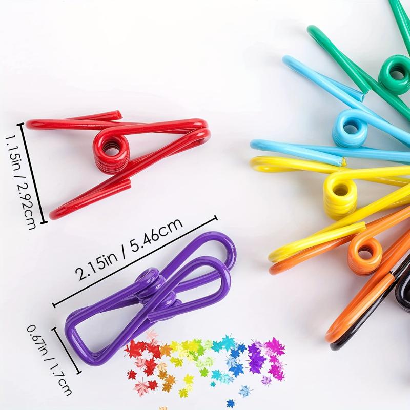 10pcs Chip Clips 5.08cm Assorted Colors Food Bag Clips PVC Coated Utility Clips