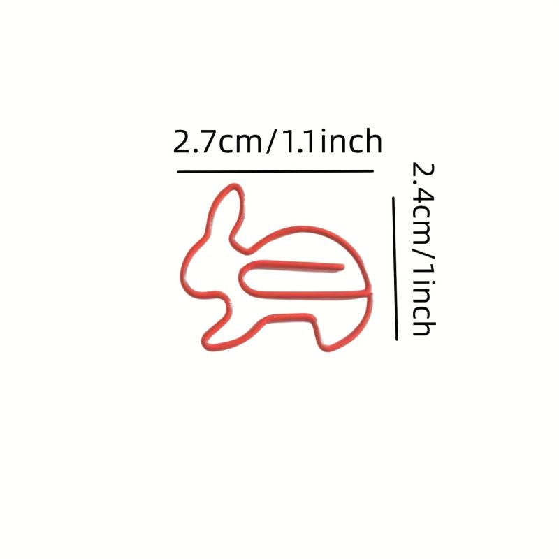 50pcs Mixed Rabbit Bunny Paper Clips Party Favors