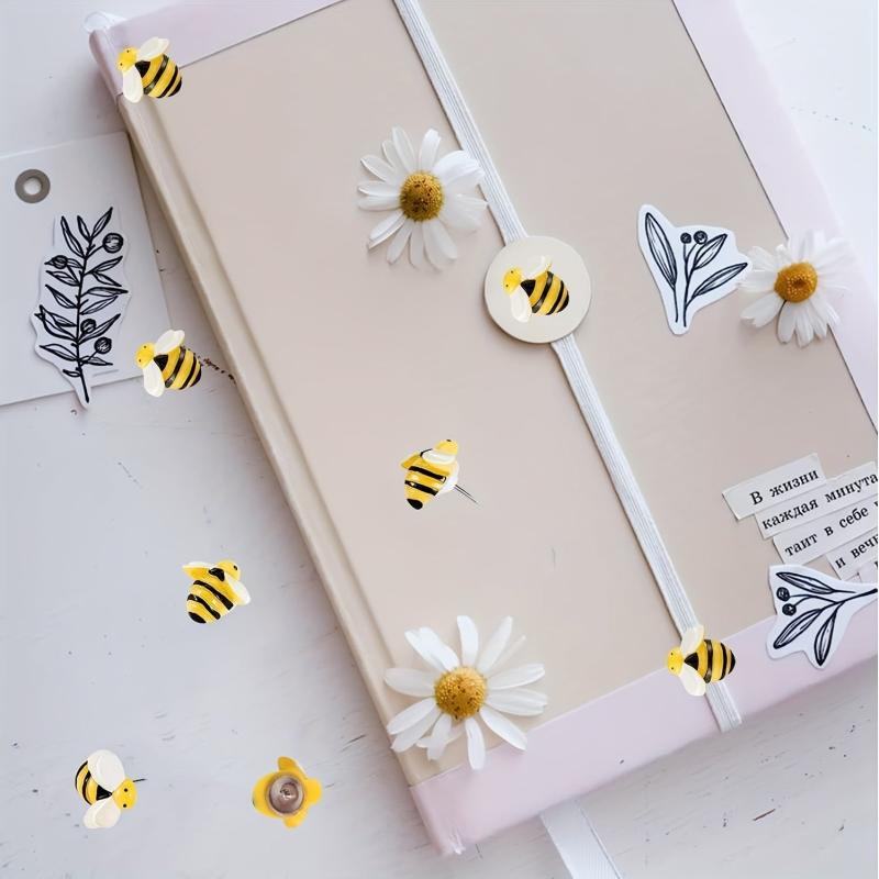Bee Pins 30pcs Push Pins for Cork Board Decorative Thumb Tacks