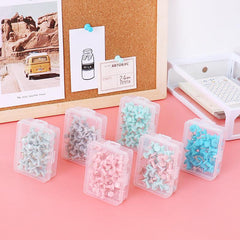 60 Pieces Box of Thumbnails Picture Boards Painting Photos Wall Nails