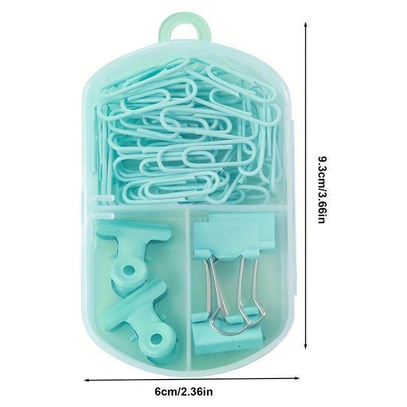 45pcs Multifunctional Pushpins Paper Clips Stationery Set