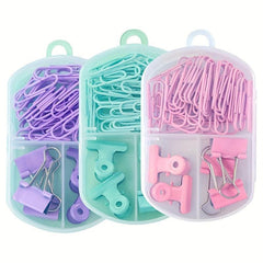 45pcs Multifunctional Pushpins Paper Clips Stationery Set