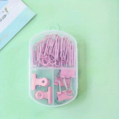 45pcs Multifunctional Pushpins Paper Clips Stationery Set