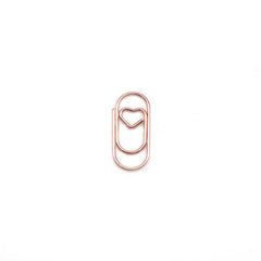10pcs Heart Shape Metal Paper Clips 20mm Anti-rust Paper Clip