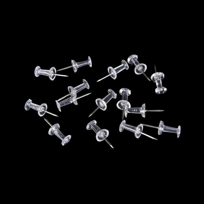 100pcs Transparent Plastic Nails Corkboard Supplies