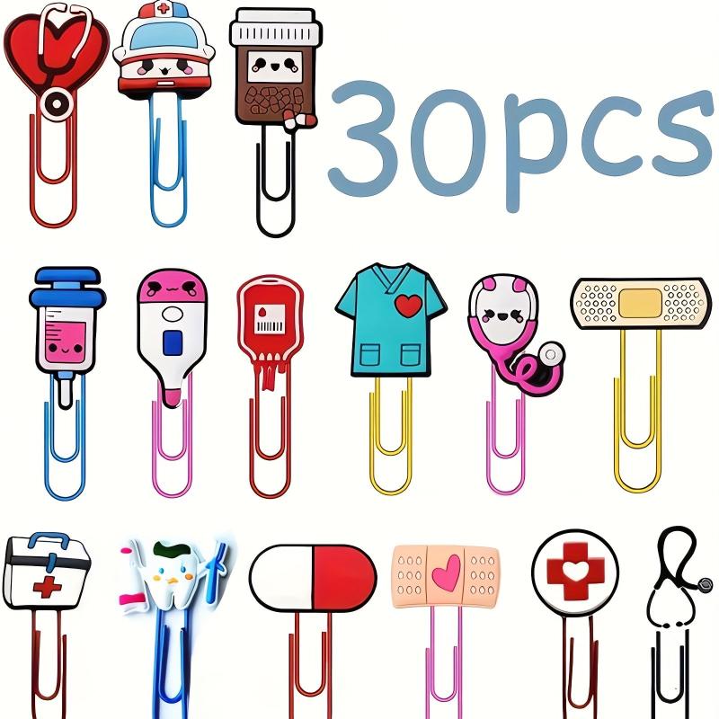 Cartoon Nurse Theme Paper Clips Bookmarks for Nurses