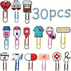 Cartoon Nurse Theme Paper Clips Bookmarks for Nurses