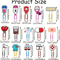 Cartoon Nurse Theme Paper Clips Bookmarks for Nurses