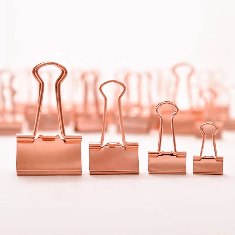 Elegant Rose Binder Clips with Long Tail Clips