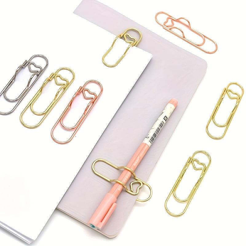 6pcs Metal Pen Holder Clips Paper Clip Function Pen Holder Clips